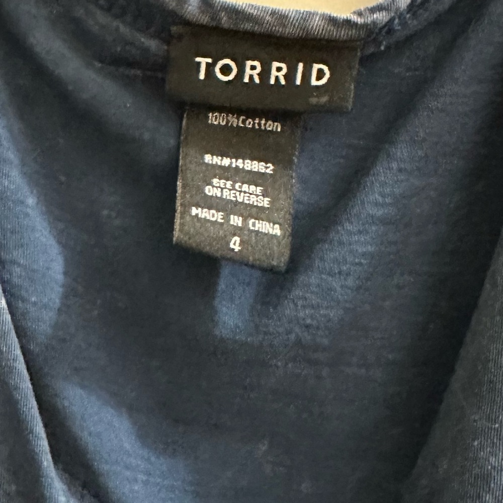 SOLD-Torrid mineral washed choker neck tee - Picture 3 of 5